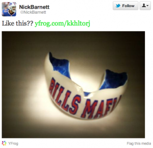 Nick Barnett's custom mouthguard